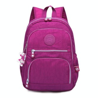 Backpacks School Backpack for Teenage Girls Female Laptop Bagpack Travel Bag, Size:27X13X37cm(T1368 Purple red)