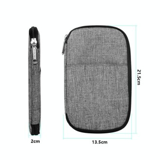 2 PCS OMOUBOI Outdoor Travel Storage Bag Multi-Function Passport Package(Gray White)