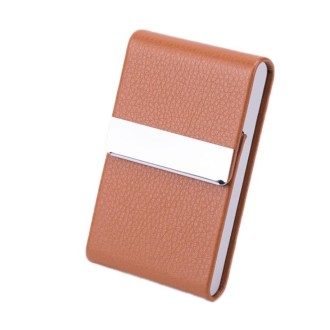 2 PCS Advertising Business Card Case Business Practical Craft Gift(Apricot)