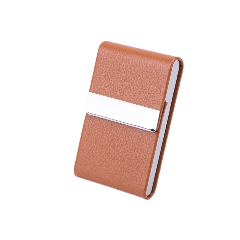 2 PCS Advertising Business Card Case Business Practical Craft Gift(Apricot)