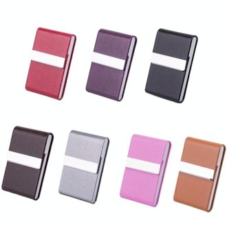 2 PCS Advertising Business Card Case Business Practical Craft Gift(Purple)