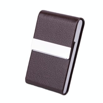 2 PCS Advertising Business Card Case Business Practical Craft Gift(Brown)