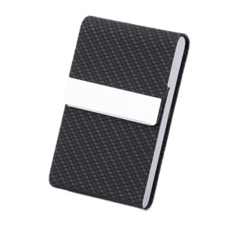 2 PCS Advertising Business Card Case Business Practical Craft Gift(Woven Black)