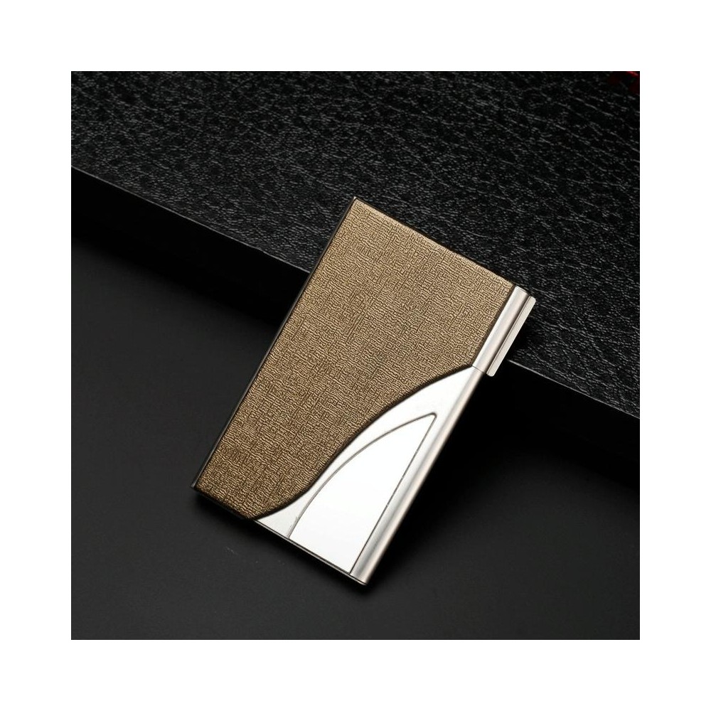 2 PCS Male And Female Business Large-Capacity Stainless Steel Business Card Case(Oracle Bronze)