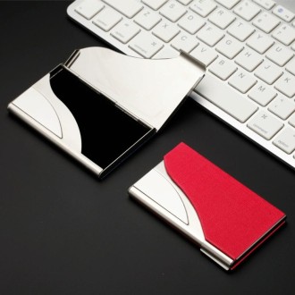 2 PCS Male And Female Business Large-Capacity Stainless Steel Business Card Case(Oracle Bronze)