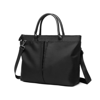 Business Briefcase Handbag / Shoulder Bag Dual-purpose Large Capacity Messenger Computer Bag, Size: Medium(Black)