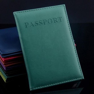 Artificial Leather Travel Passport Cover(deep green)