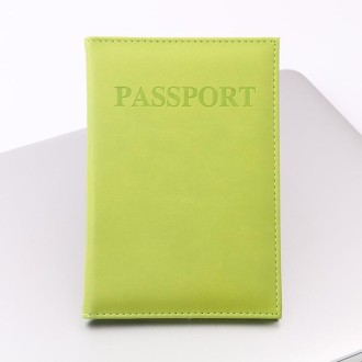 Artificial Leather Travel Passport Cover(light green)