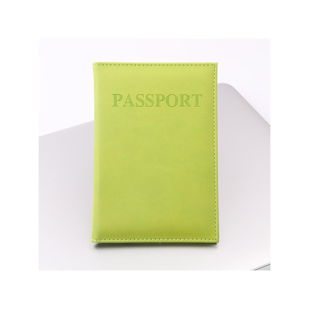 Artificial Leather Travel Passport Cover(light green)