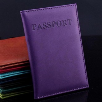 Artificial Leather Travel Passport Cover(black)