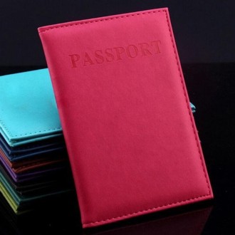 Artificial Leather Travel Passport Cover(black)