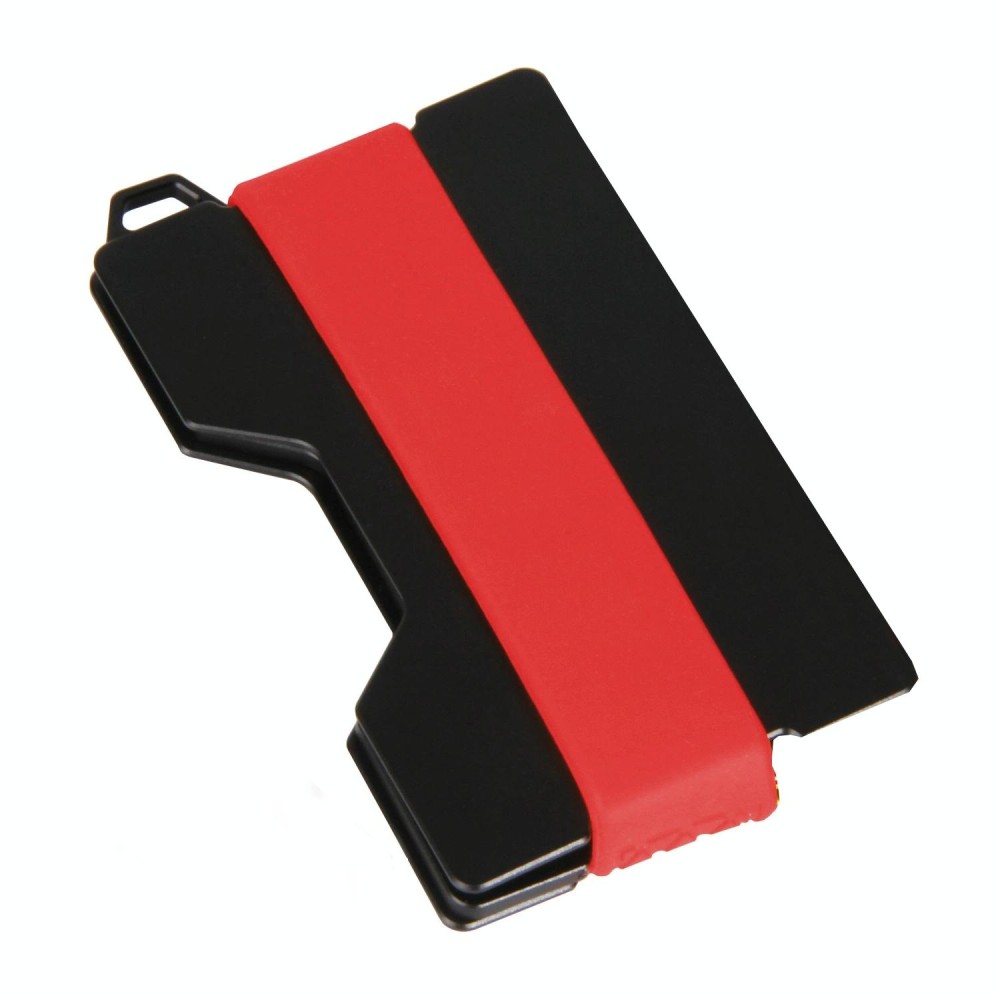 Aluminum Alloy RFID Card Holder Anti-Theft EDC Wallet Coin Storage Box Key Card Holder, Colour: Red