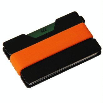 Aluminum Alloy RFID Card Holder Anti-Theft EDC Wallet Coin Storage Box Key Card Holder, Colour: Orange