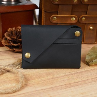 18K-120 Leather Bank Card Storage Bag Card Holder(Black)