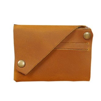 18K-120 Leather Bank Card Storage Bag Card Holder(Yellow brown mad horse)