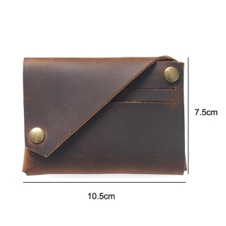 18K-120 Leather Bank Card Storage Bag Card Holder(Yellow brown mad horse)