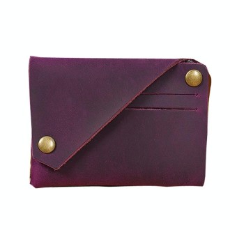 18K-120 Leather Bank Card Storage Bag Card Holder(Purple)