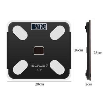 ISCRLE7 Smart Weight Scale Bluetooth Body Fat Measuring Instrument Charging Model(Rose Gold)