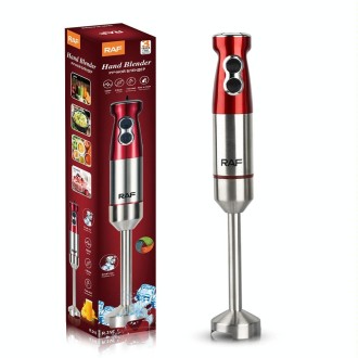 RAF 600W 2-blade Juicer Cooking Stick Stirring Rod  Blender Mixer,EU Plug(Red)