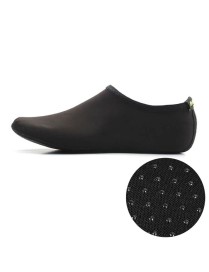 Non-slip Plastic Grain Texture Thick Cloth Sole Solid Color Diving Shoes and Socks, One Pair, Size:S (Black)
