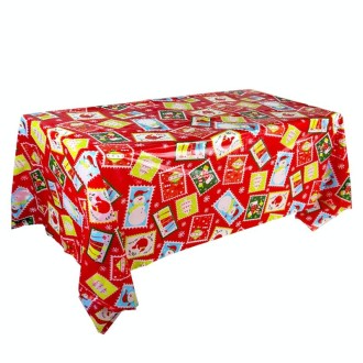 Christmas Halloween Party Event Decoration Tablecloth(Red Snowman)