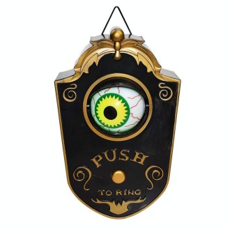 Halloween One-eyed Doorbell Glowing Horror Sound Decoration Pendant Black