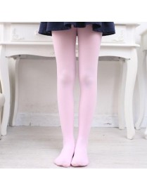 Spring Summer Autumn Solid Color Pantyhose Ballet Dance Tights for Kids, Size:L (Pink)