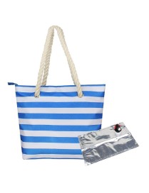 Beach Picnic Portable Wine Insulation Bag(Blue+Liner Bag)