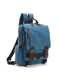 Outdoor Travel Messenger Canvas Chest Bag, Color: Blue Backpack