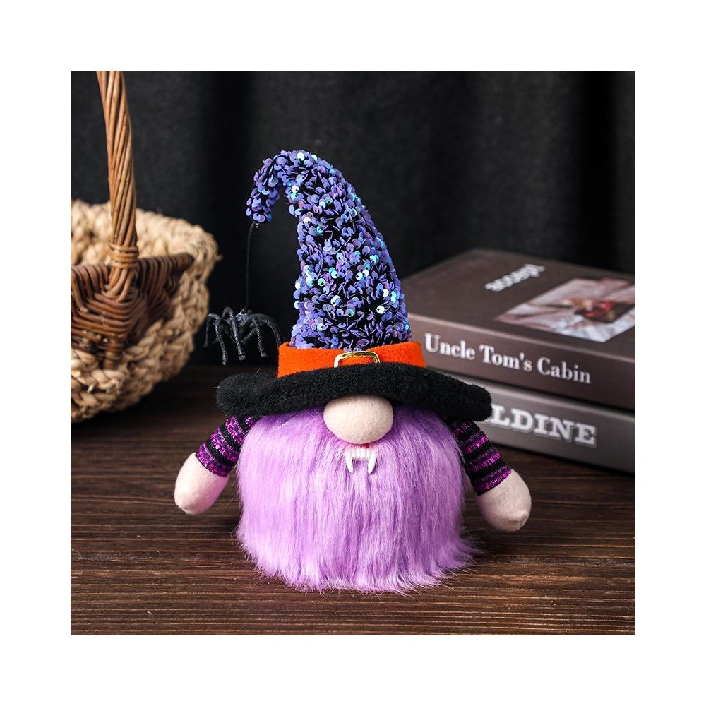 Halloween Decorative Supplies Shining Faceless Doll(Purple)