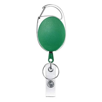 3 PCS 68cm Retractable Pull Badge Reel Zinc Alloy ID Lanyard Name Tag Card Badge Holder(Green)