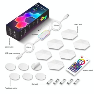 Gaming Ambient Light Smart Chiclet Backdrop Quantum Wall Light, Versions: Bluetooth(6 PCS/Set)