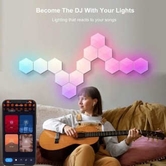 Gaming Ambient Light Smart Chiclet Backdrop Quantum Wall Light, Versions: Bluetooth(6 PCS/Set)