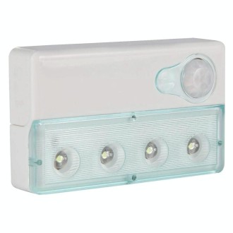 Infrared PIR Auto Sensor Motion Detector Light, Mini USB Port, 4 LED, White Light, Sensitive Distance: 3m(Baby Blue)