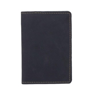 K018 Vintage Leather Passport Holder(Mad Horse Black)