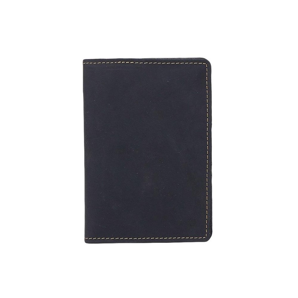 K018 Vintage Leather Passport Holder(Mad Horse Black)