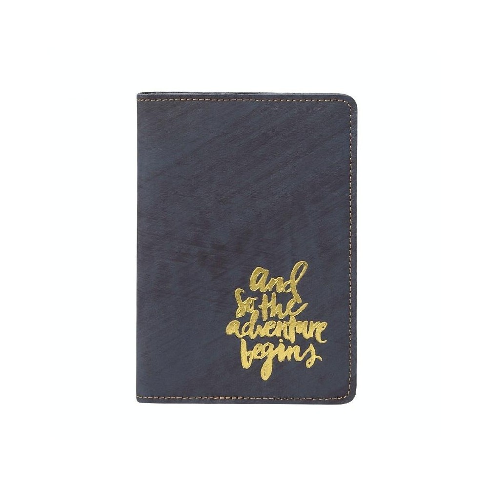 K018 Vintage Leather Passport Holder(Wipe Blue)