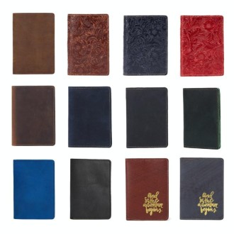 K018 Vintage Leather Passport Holder(Wipe Blue)