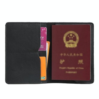 K018 Vintage Leather Passport Holder(Wipe Blue)