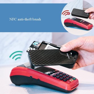 New-Bring Metal Card Holder RFID Anti-Theft Magnetic Automatic Shift Business Card Sase Waterproof Wallet, Colour: Black