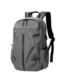Men Oxford Backpack Business Computer Bag with External USB Port(Light Grey)