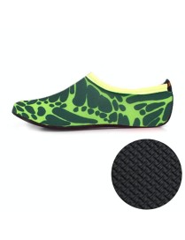 3mm Non-slip Rubber Embossing Texture Sole Figured Diving Shoes and Socks, One Pair, Size:L (Green)