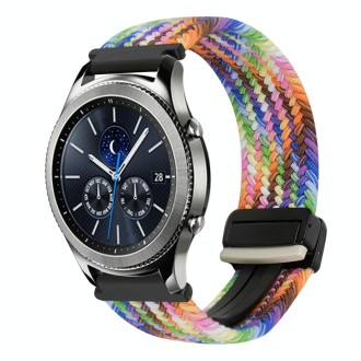 For Samsung Galaxy Gear S3 Classic 22mm Magnetic Buckle Braided Watch Band(Colorful)