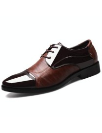 Fashion Men Leather Soft Business Casual Shoes, Size:38(Brown)