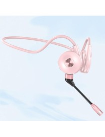 M1 Stereo Sound Running Sports Bone Conduction Bluetooth Earphones With Microphone(Pink)
