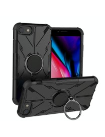 For iPhone SE 2022 / 8 / 7 Armor Bear Shockproof PC + TPU Phone Case(Black)