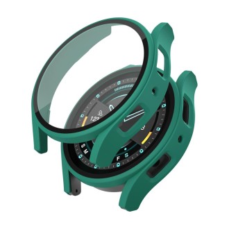 For Samsung Galaxy Watch5 Frosted PC + Tempered Film Integrated Watch Protective Case(Green)