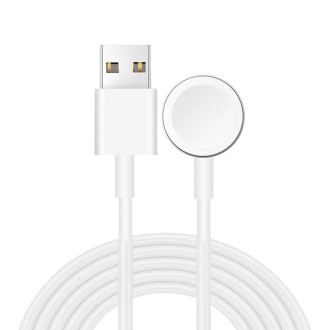 1m USB Magnetic Fast Charger Charging Cable for Watch Apple Series Ultra/8/7/6/SE/SE2/5/4/3/2(White)