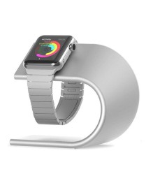 U Shape Aluminum Stand Charger Holder For Apple Watch 38mm / 42mm(Silver)