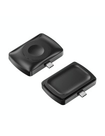 JJT-997 Type-C Interface Earphone and Watch Double-sided Wireless Charger for AirPods & iWatch(Black)